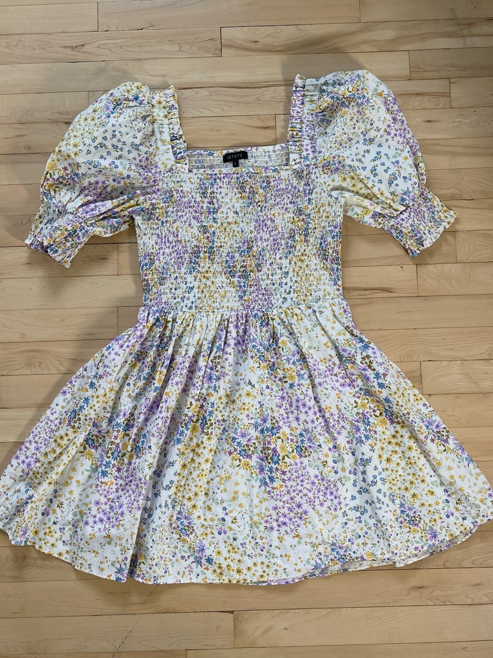 Smocked Floral Puff Sleeve Milkmaid Mini Sundress
